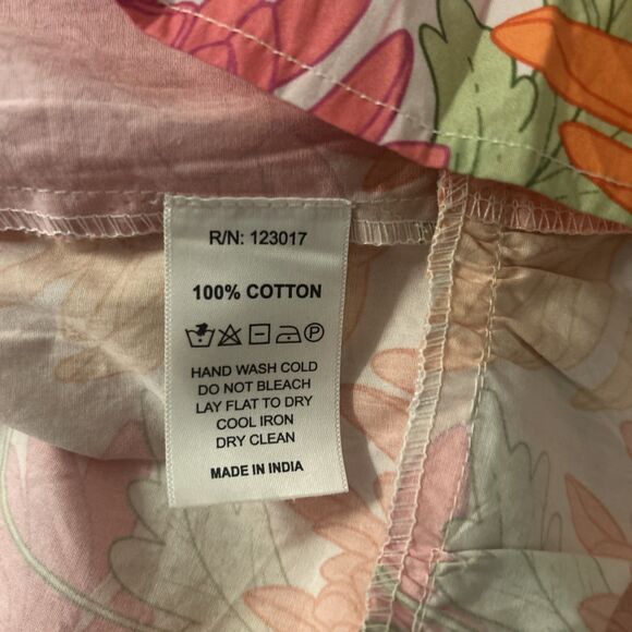 Maude Vivante 100% Cotton Floral Shirt Dress Tiered Ruffle Hem Women’s Medium - Picture 9 of 9